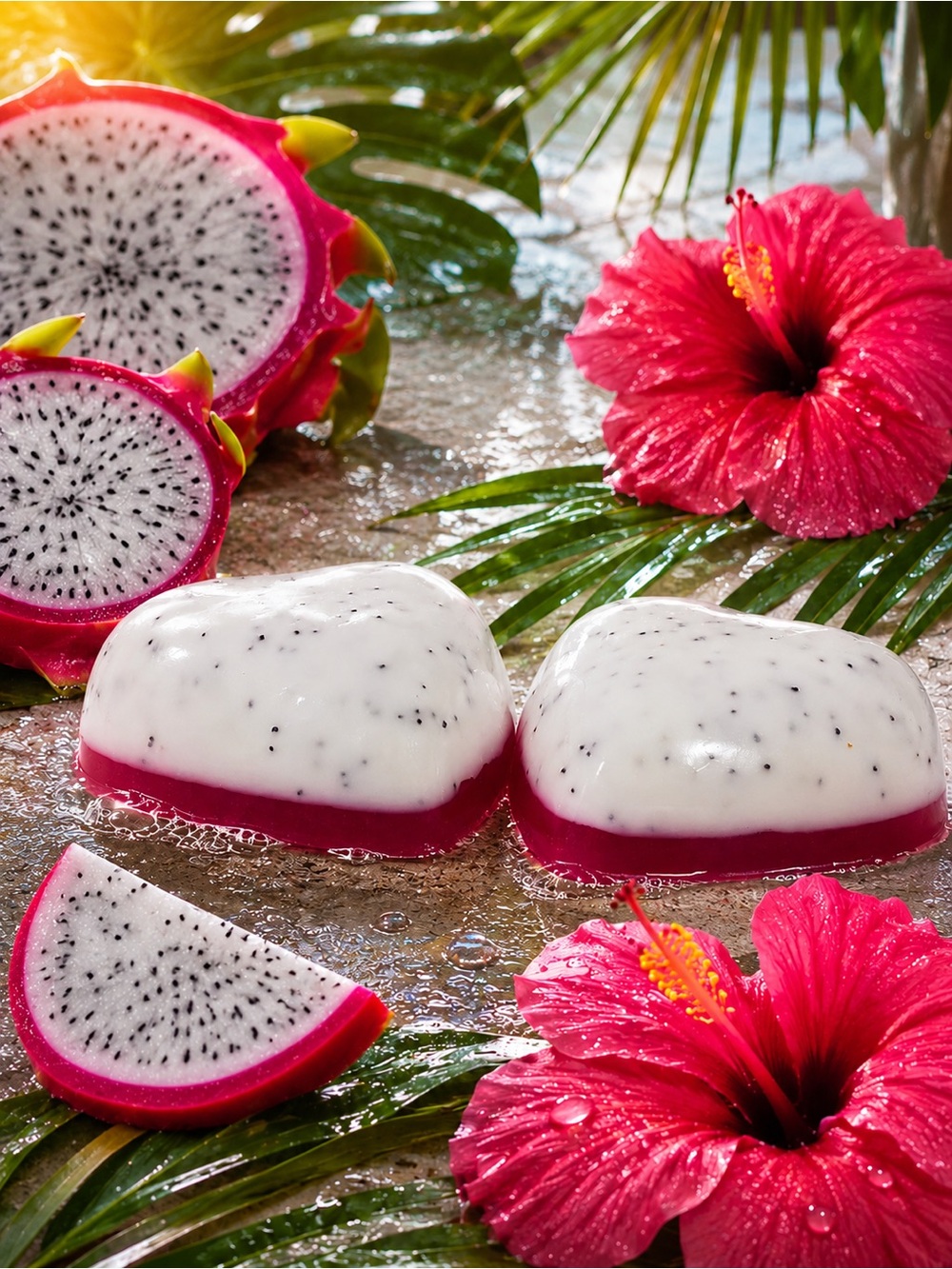 Hand Crafted “Dragonfruit Hibiscus” Scented Bar Soap With Aloe Vera - Picture 3 of 3
